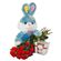 red roses with plush toy and chocolates. South African Republic